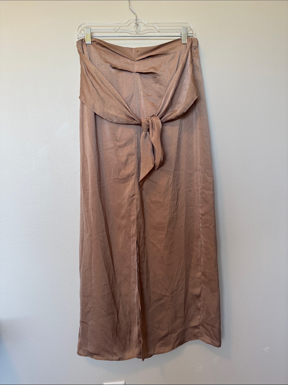 NWT Promesa Tan Tie-Front Maxi Skirt